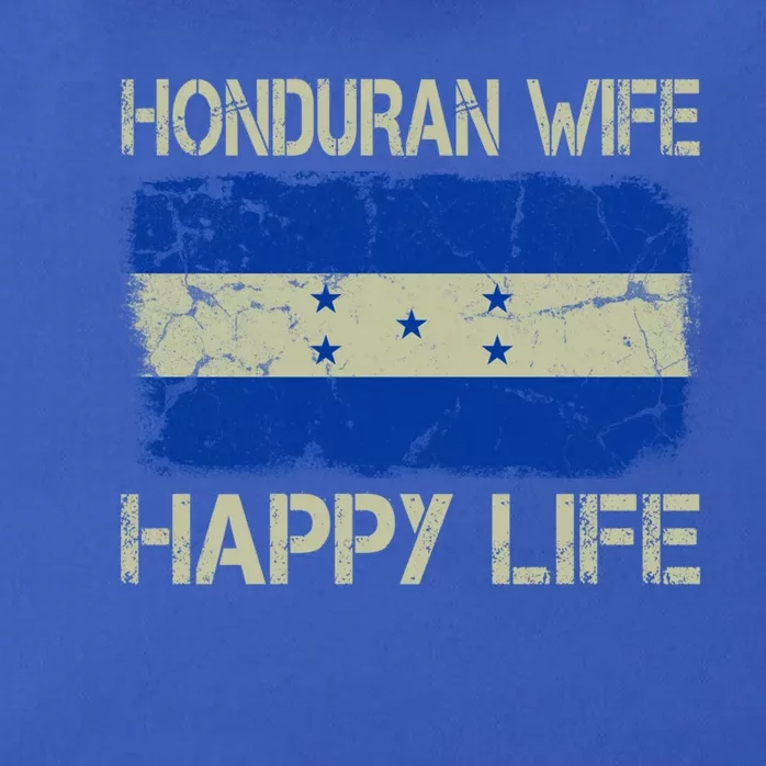 Honduran Wife Happy Life Honduras Flag Funny Husband Great Gift Zip Tote Bag