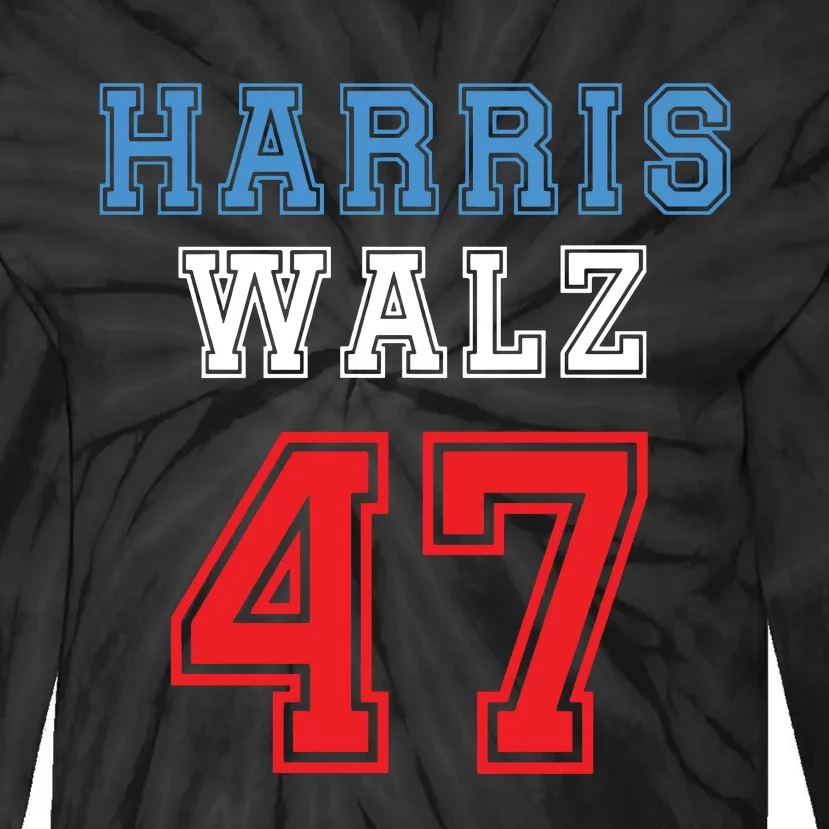 Harris Walz Harris 47 47th President Kamala Harris Tie-Dye Long Sleeve Shirt