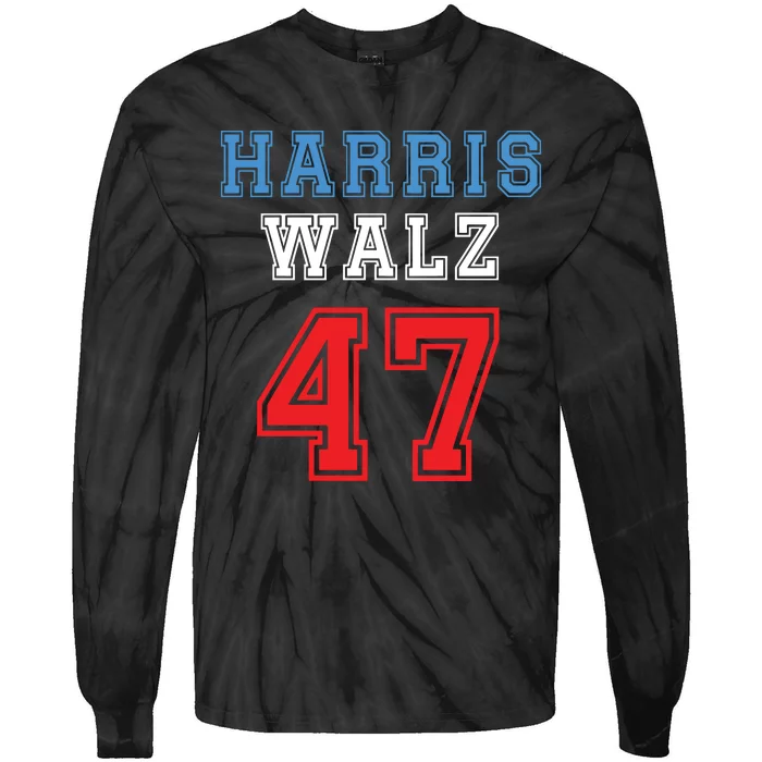 Harris Walz Harris 47 47th President Kamala Harris Tie-Dye Long Sleeve Shirt