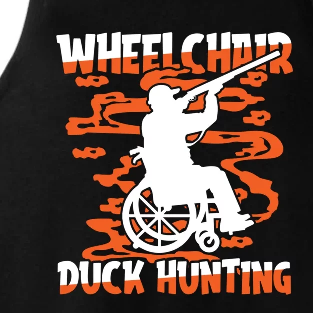 Hunter Wheelchair Hunt Goose Geese Duck Hunting Gift Ladies Tri-Blend Wicking Tank