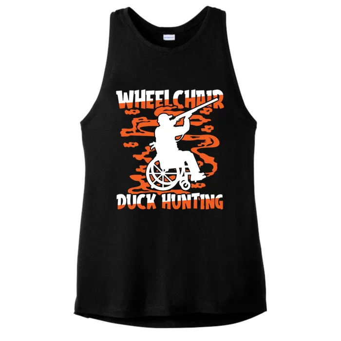 Hunter Wheelchair Hunt Goose Geese Duck Hunting Gift Ladies Tri-Blend Wicking Tank