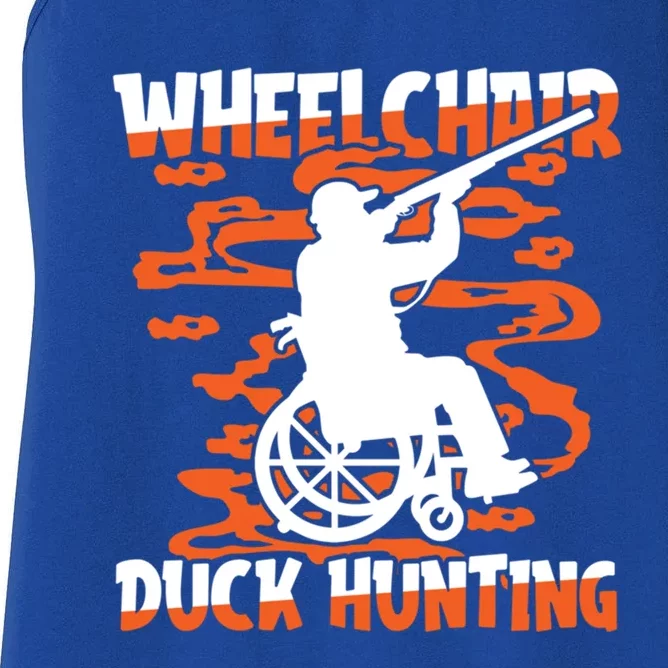 Hunter Wheelchair Hunt Goose Geese Duck Hunting Gift Women's Racerback Tank