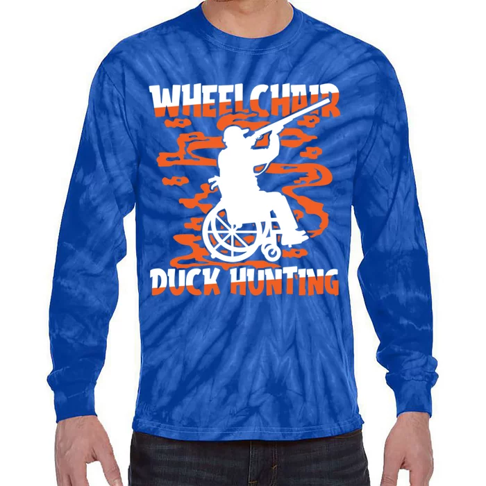 Hunter Wheelchair Hunt Goose Geese Duck Hunting Gift Tie-Dye Long Sleeve Shirt