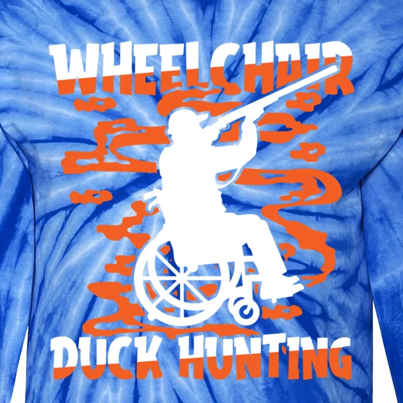 Hunter Wheelchair Hunt Goose Geese Duck Hunting Gift Tie-Dye Long Sleeve Shirt