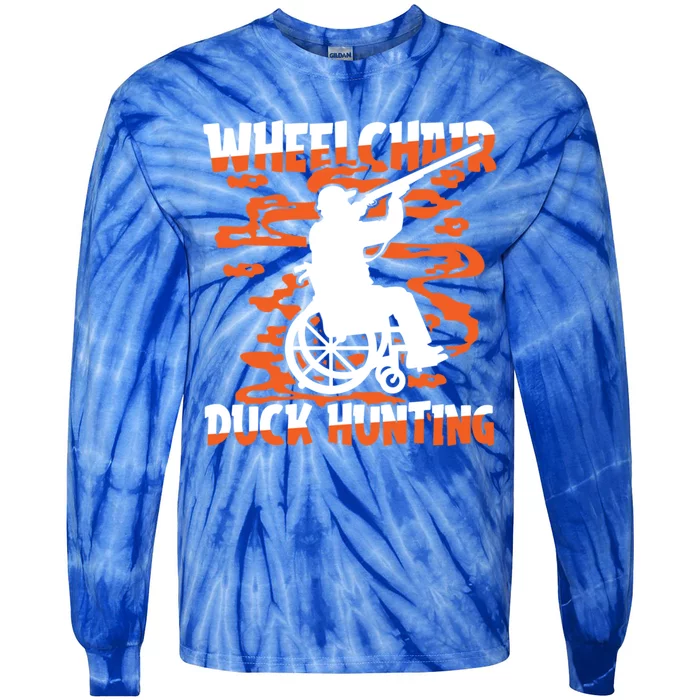 Hunter Wheelchair Hunt Goose Geese Duck Hunting Gift Tie-Dye Long Sleeve Shirt