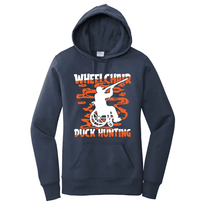 Hunter Wheelchair Hunt Goose Geese Duck Hunting Gift Women's Pullover Hoodie