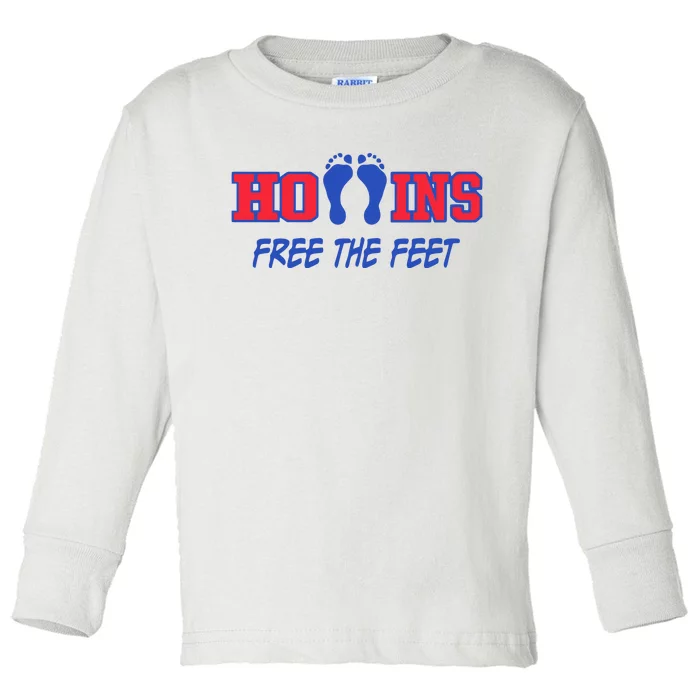 Hollins Wearing Hollins Free The Feet Toddler Long Sleeve Shirt