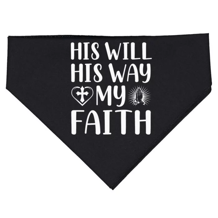 His Will His Way My Faith USA-Made Doggie Bandana