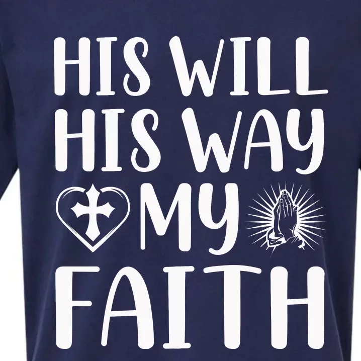 His Will His Way My Faith Sueded Cloud Jersey T-Shirt