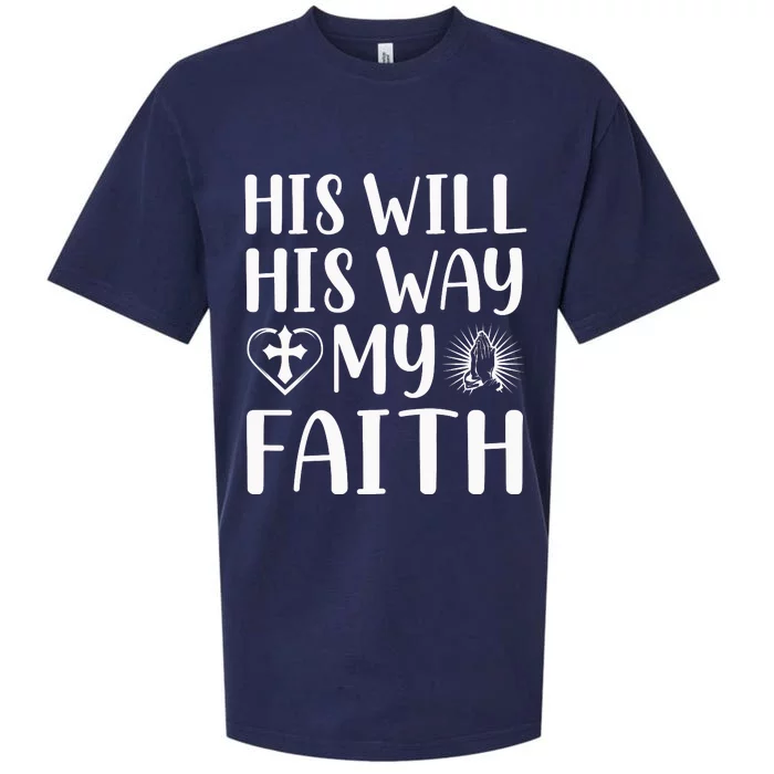 His Will His Way My Faith Sueded Cloud Jersey T-Shirt