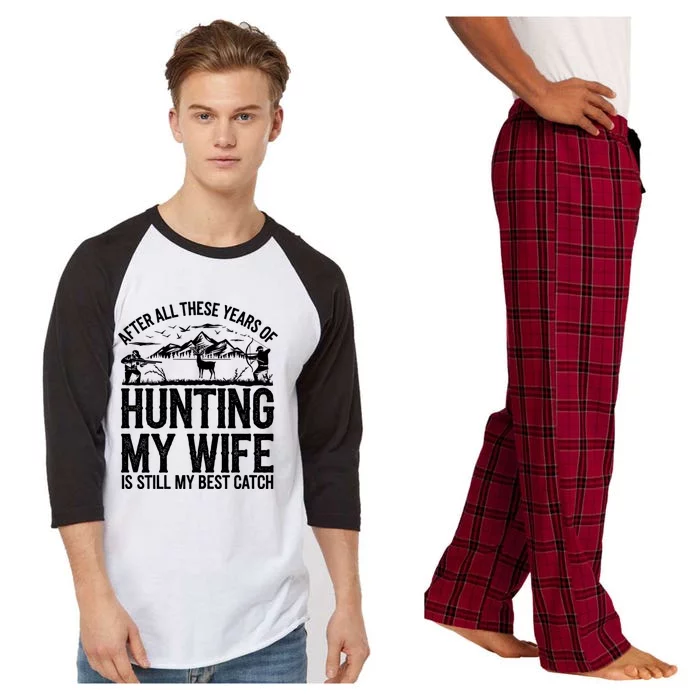 Hunting Wife Humor Design Funny Hunter Raglan Sleeve Pajama Set