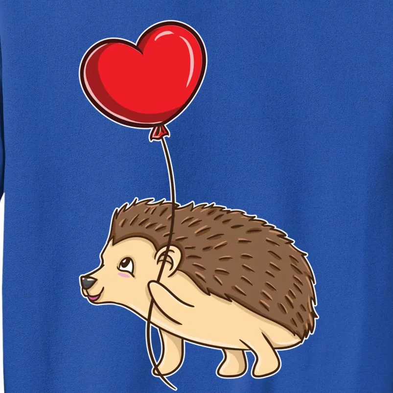 Hedgehog With Heart Balloon Valentines Day Gift Sweatshirt