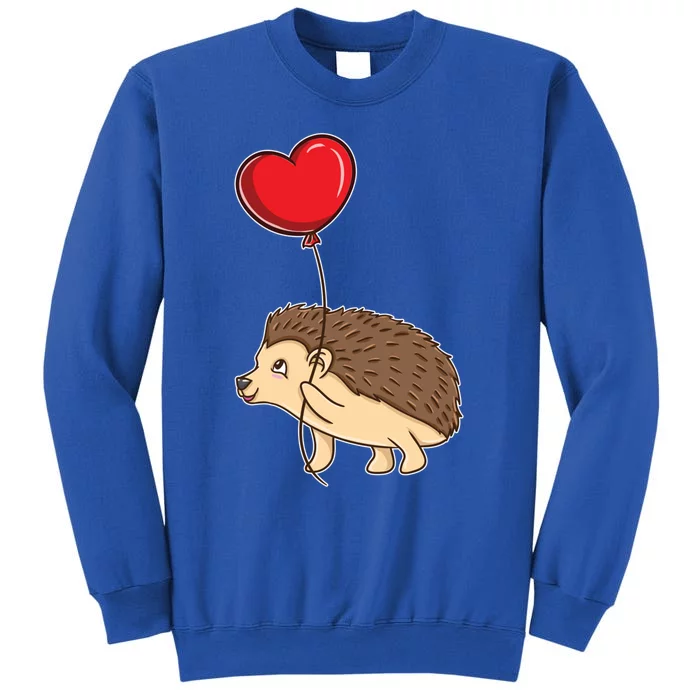 Hedgehog With Heart Balloon Valentines Day Gift Sweatshirt