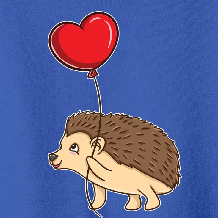 Hedgehog With Heart Balloon Valentines Day Gift Toddler T-Shirt