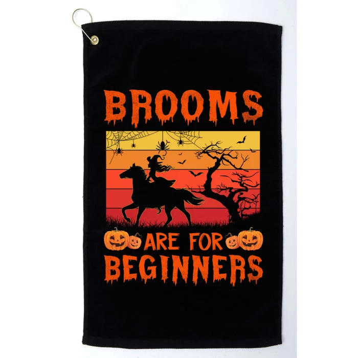 Horses Witch Halloween Brooms Are For Beginners Or Amateurs Platinum Collection Golf Towel