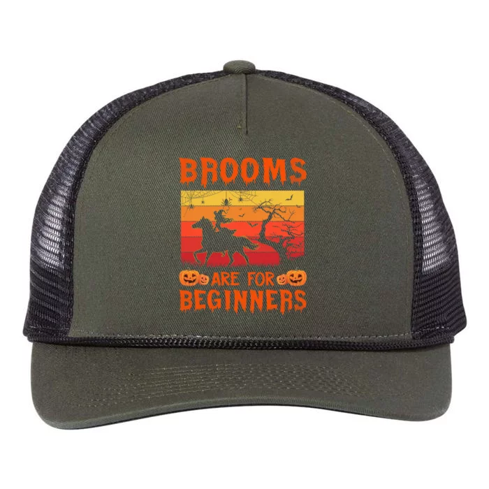 Horses Witch Halloween Brooms Are For Beginners Or Amateurs Retro Rope Trucker Hat Cap