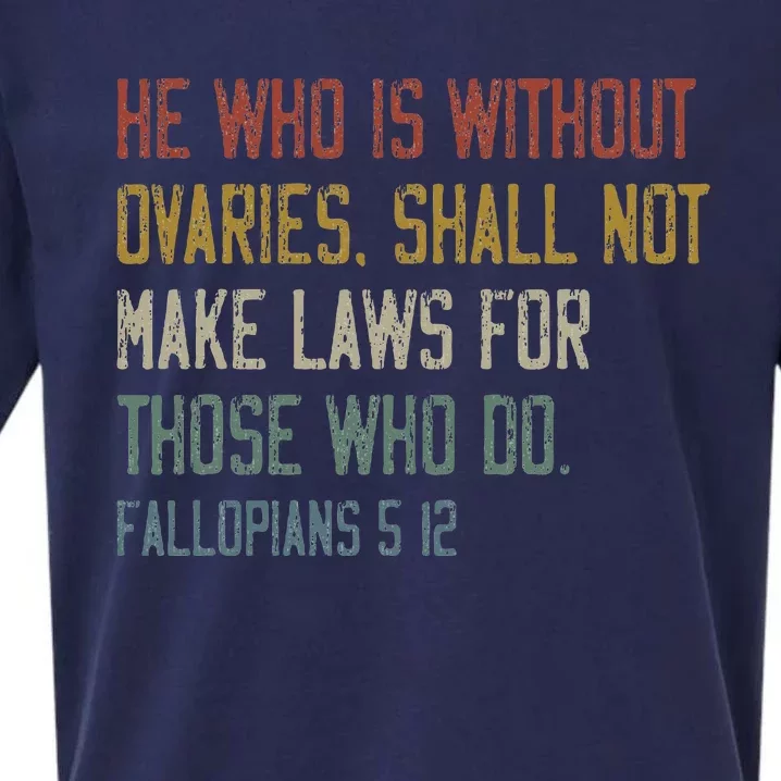 He Who Is Without Ovaries Shall Not Make Laws For Those Sueded Cloud Jersey T-Shirt