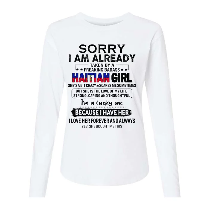 Haitian Wife IM Lucky One To Have A Haitian Womens Cotton Relaxed Long Sleeve T-Shirt