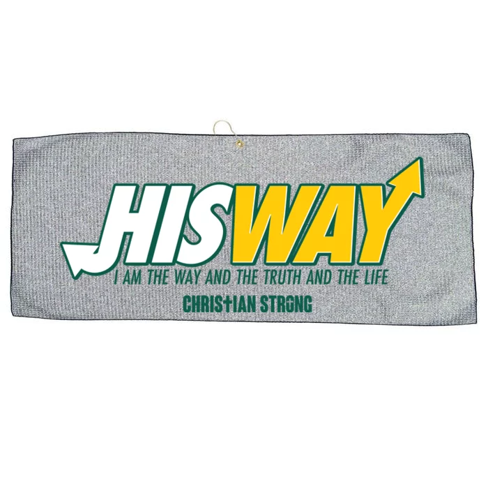 His Way I Am The Way The Truth And The Life Christian Strong Large Microfiber Waffle Golf Towel