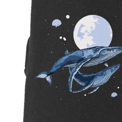 Humpback Whale In Space | Funny Beluga Orca Blue Whale Doggie 3-End Fleece Hoodie