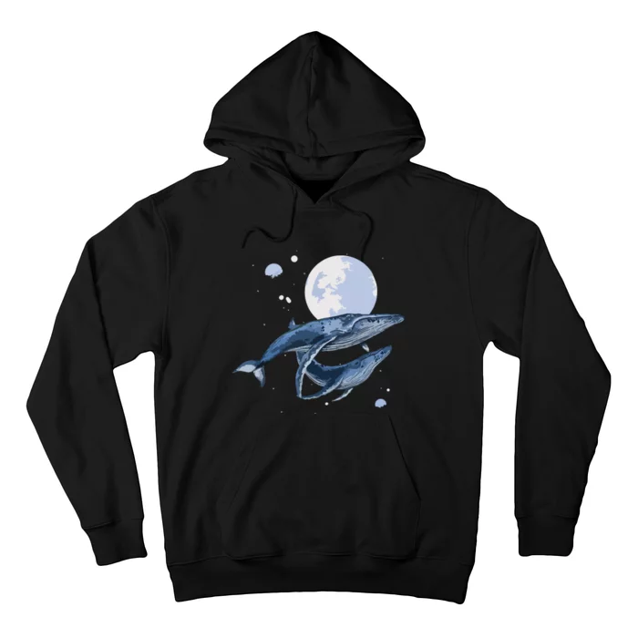 Humpback Whale In Space | Funny Beluga Orca Blue Whale Hoodie