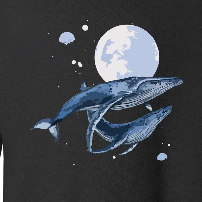 Humpback Whale In Space | Funny Beluga Orca Blue Whale Toddler Sweatshirt