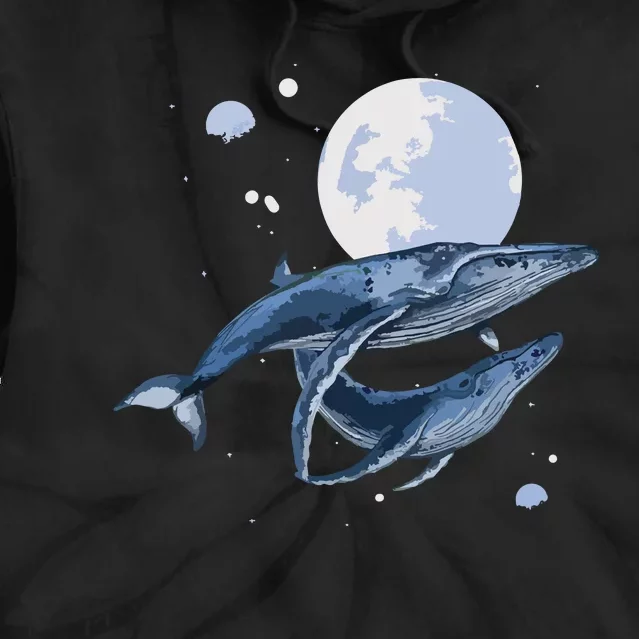 Humpback Whale In Space | Funny Beluga Orca Blue Whale Tie Dye Hoodie