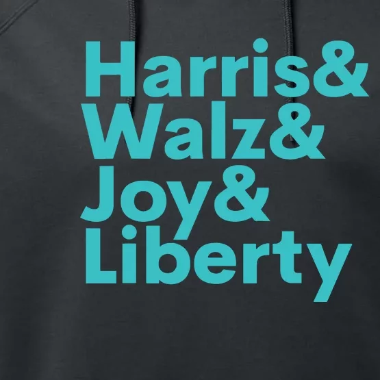 Harris Walz Joy Liberty Harris Walz Waltz 2024 Retro Performance Fleece Hoodie