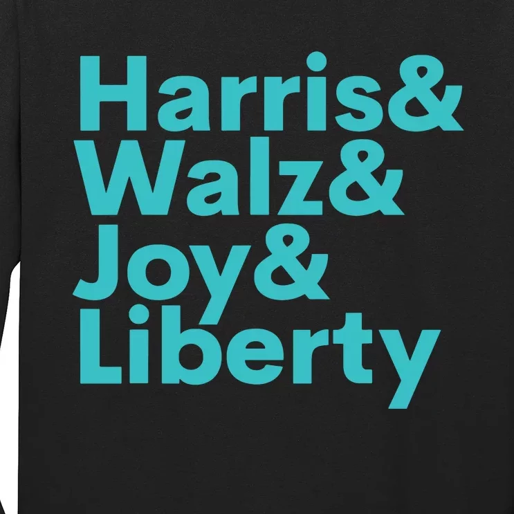 Harris Walz Joy Liberty Harris Walz Waltz 2024 Retro Long Sleeve Shirt