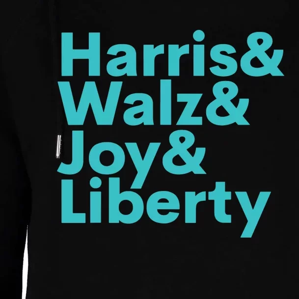 Harris Walz Joy Liberty Harris Walz Waltz 2024 Retro Womens Funnel Neck Pullover Hood