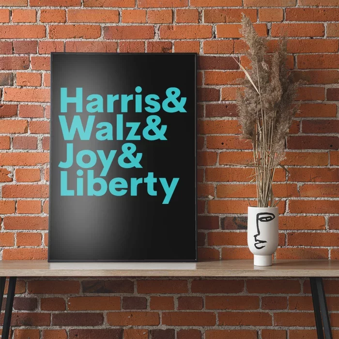 Harris Walz Joy Liberty Harris Walz Waltz 2024 Retro Poster