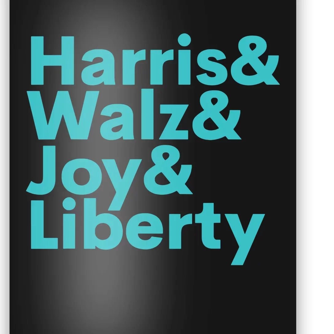 Harris Walz Joy Liberty Harris Walz Waltz 2024 Retro Poster