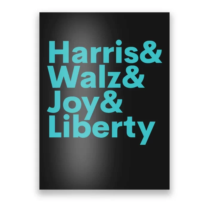 Harris Walz Joy Liberty Harris Walz Waltz 2024 Retro Poster