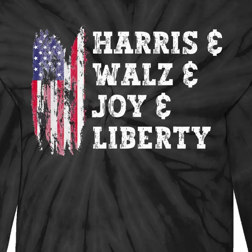 Harris & Walz & Joy & Liberty Tie-Dye Long Sleeve Shirt