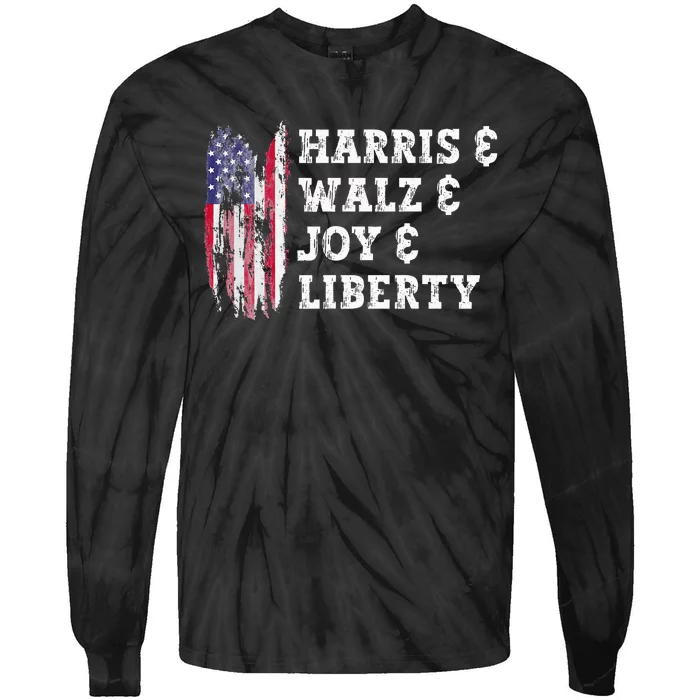 Harris & Walz & Joy & Liberty Tie-Dye Long Sleeve Shirt