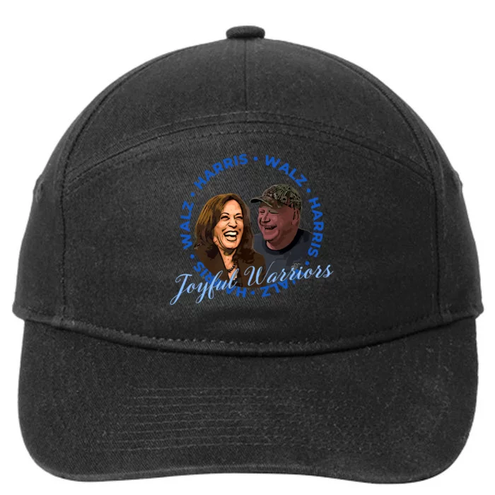 Harris Walz Joyful Warriors Walz Kamala Harris 2024 7-Panel Snapback Hat