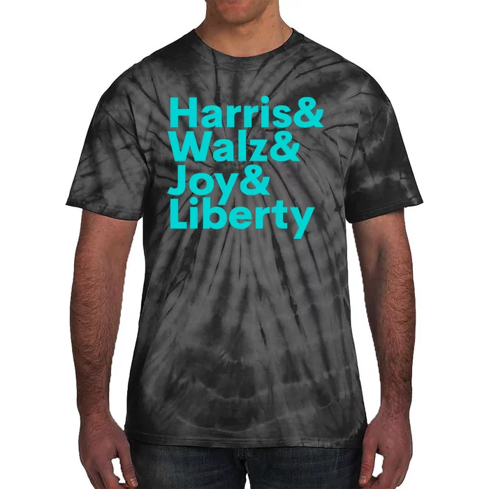 Harris Walz Joy Liberty Harris Walz Waltz 2024 Retro Tie-Dye T-Shirt