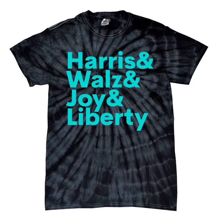 Harris Walz Joy Liberty Harris Walz Waltz 2024 Retro Tie-Dye T-Shirt