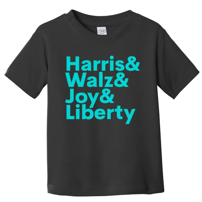 Harris Walz Joy Liberty Harris Walz Waltz 2024 Retro Toddler T-Shirt