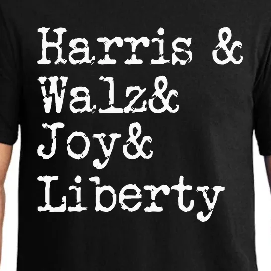 Harris Walz Joy Liberty Vote Kamala Harris President 2024 Pajama Set