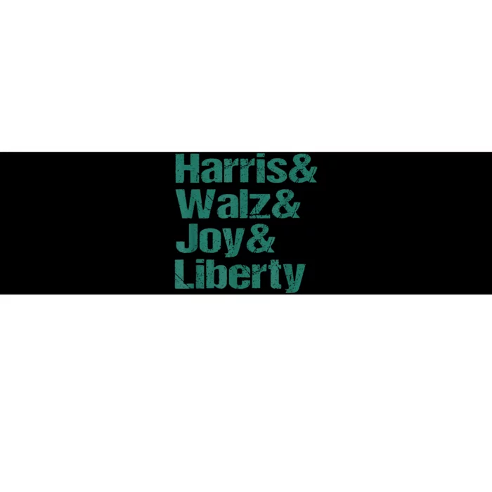 Harris Walz Joy Liberty Bumper Sticker