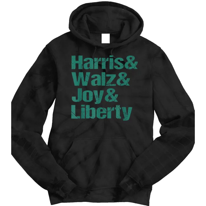 Harris Walz Joy Liberty Tie Dye Hoodie