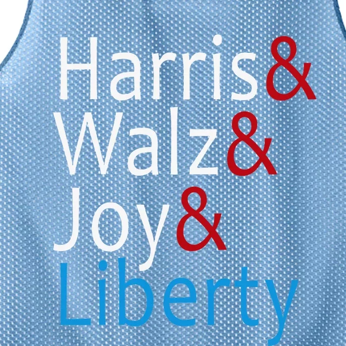 Harris Walz Joy Liberty Vote Kamala Harris President Mesh Reversible Basketball Jersey Tank