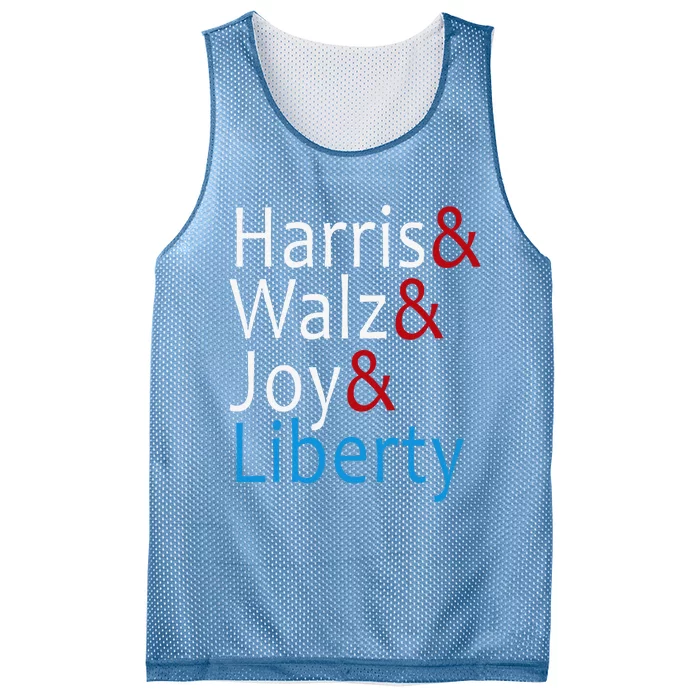 Harris Walz Joy Liberty Vote Kamala Harris President Mesh Reversible Basketball Jersey Tank