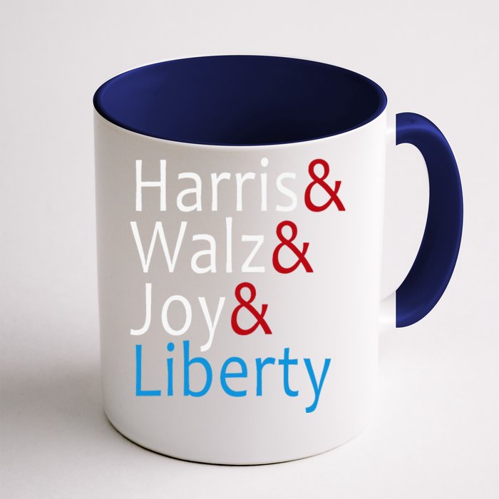 Harris Walz Joy Liberty Vote Kamala Harris President Front & Back Coffee Mug