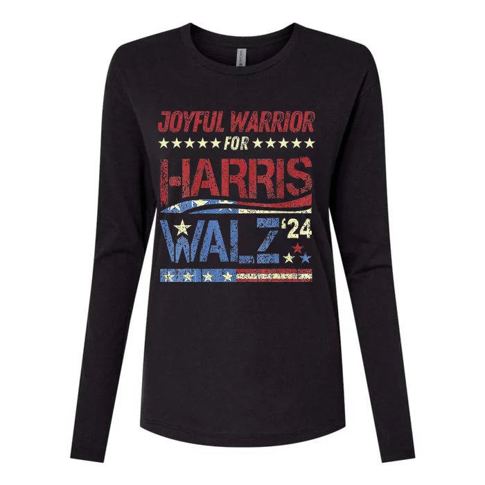 Harris Walz Joyful Warriors Walz Kamala Harris 2024 Womens Cotton Relaxed Long Sleeve T-Shirt