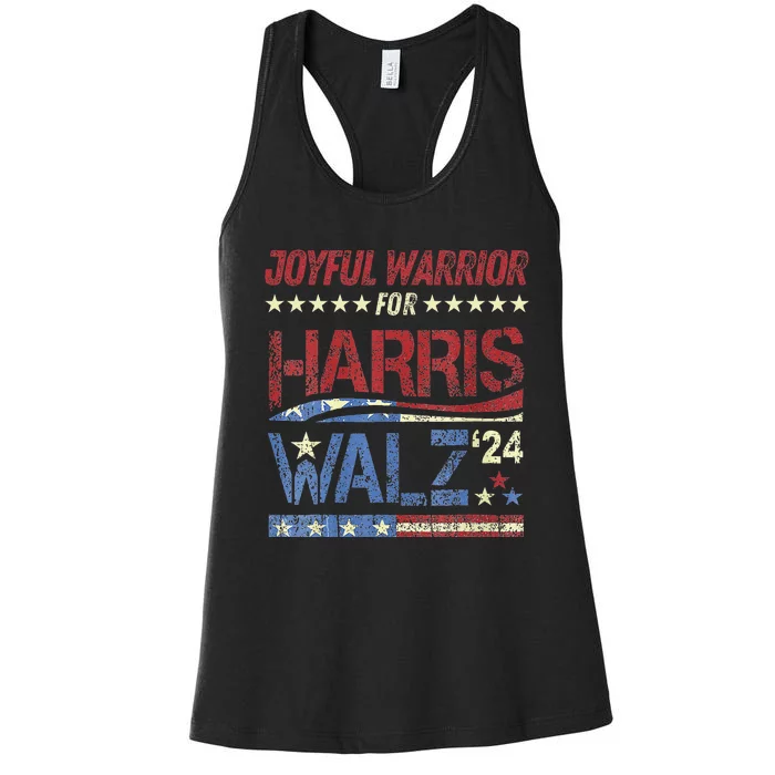 Harris Walz Joyful Warriors Walz Kamala Harris 2024 Women's Racerback Tank