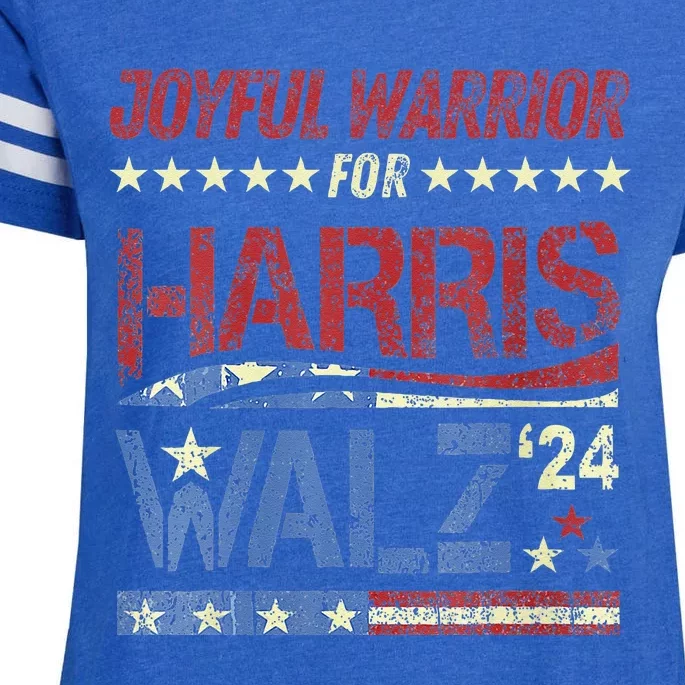 Harris Walz Joyful Warriors Walz Kamala Harris 2024 Enza Ladies Jersey Football T-Shirt