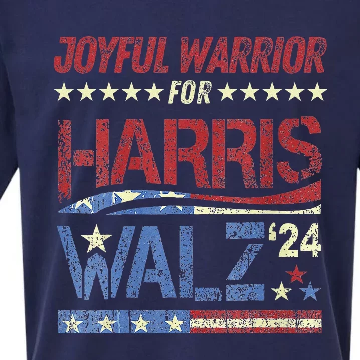 Harris Walz Joyful Warriors Walz Kamala Harris 2024 Sueded Cloud Jersey T-Shirt