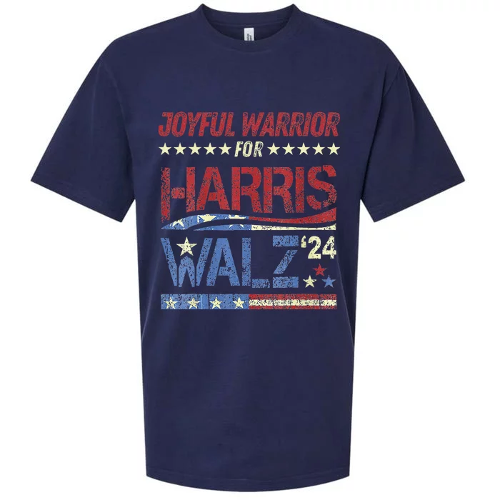 Harris Walz Joyful Warriors Walz Kamala Harris 2024 Sueded Cloud Jersey T-Shirt